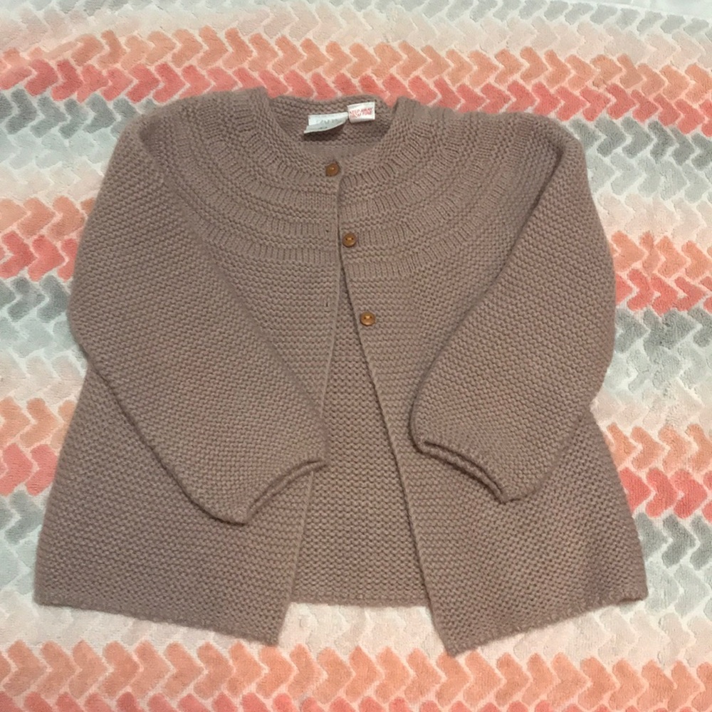 Mauve knit cardigan